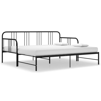 Sofa Bed Frame | Black | Powder-coated metal | 200 x 90 cm mattress size