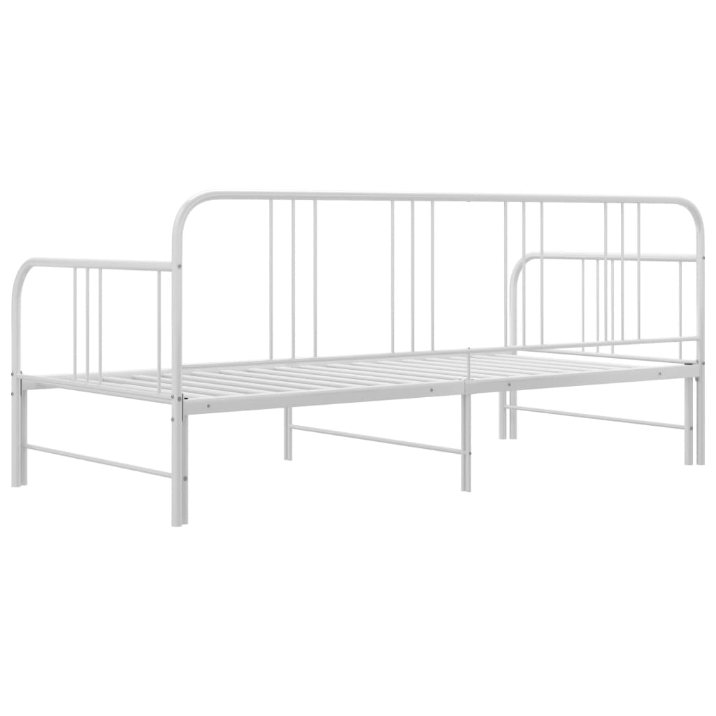 Sofa Bed Frame | White | Metal | 200 x 90 cm mattress needed