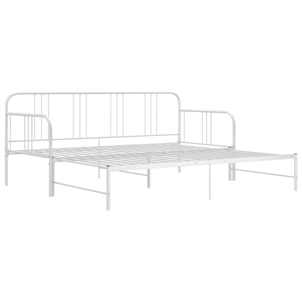 Sofa Bed Frame | White | Metal | 200 x 90 cm mattress needed