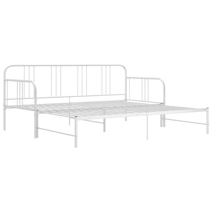 Sofa Bed Frame | White | Metal | 200 x 90 cm mattress needed