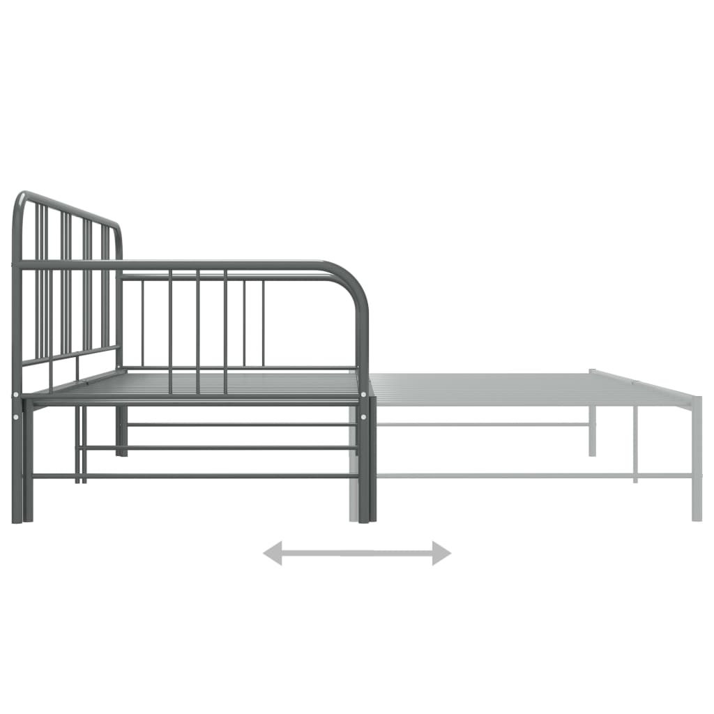 Sofa Bed Frame | Grey | Powder-coated metal | 90x200cm