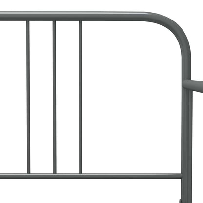 Pull-out Sofa Bed Frame without Mattress Grey Metal 90x200 cm