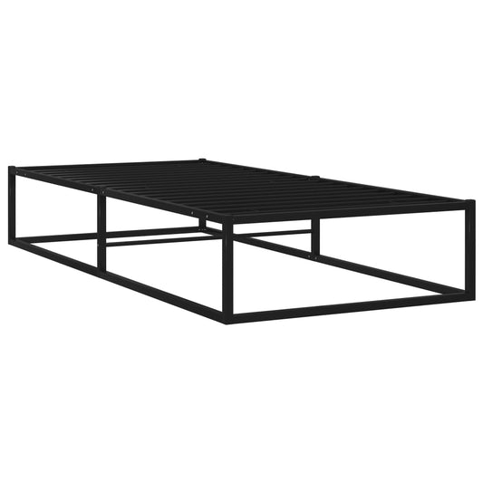 Bed Frame | Black | Powder-coated metal | Single | Durable | Bed Frame