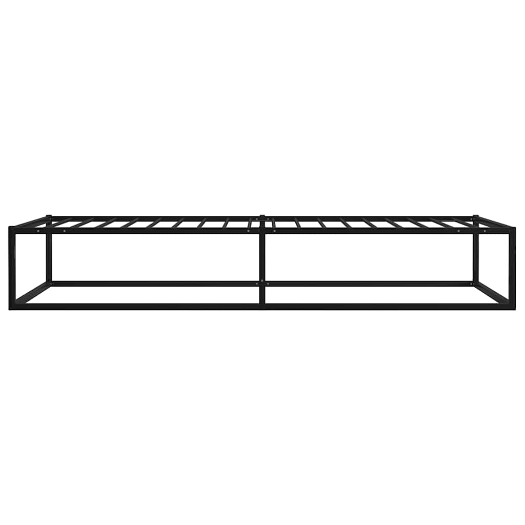 Bed Frame without Mattress Black Metal 90x200 cm