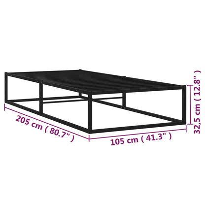 Bed Frame | Black | Powder-coated metal | Single | Tough | Bed Frame