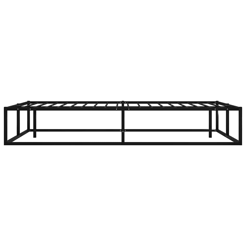 Bed Frame without Mattress Black Metal 120x200 cm