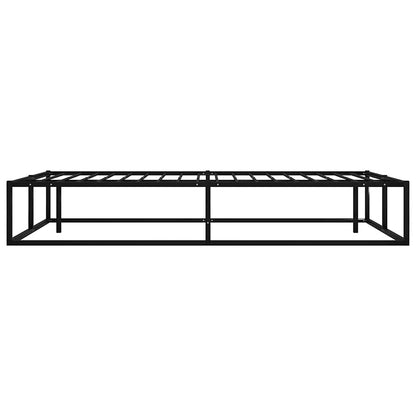 Bed Frame without Mattress Black Metal 120x200 cm