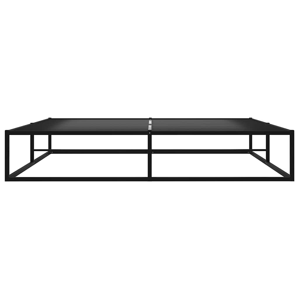 Bed Frame without Mattress Black Metal 140x200 cm