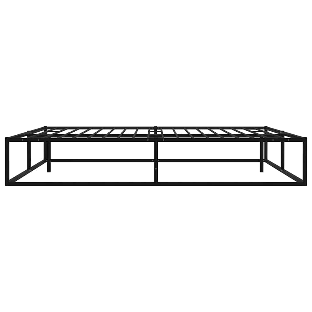 Bed Frame without Mattress Black Metal 140x200 cm
