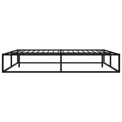 Bed Frame without Mattress Black Metal 140x200 cm