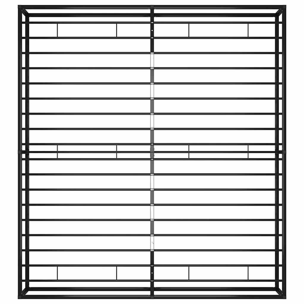Bed Frame without Mattress Black Metal 140x200 cm