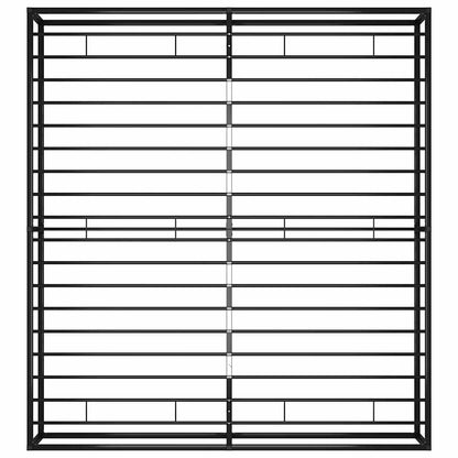 Bed Frame without Mattress Black Metal 140x200 cm