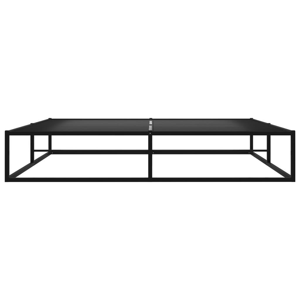 Bed Frame without Mattress Black Metal 160x200 cm