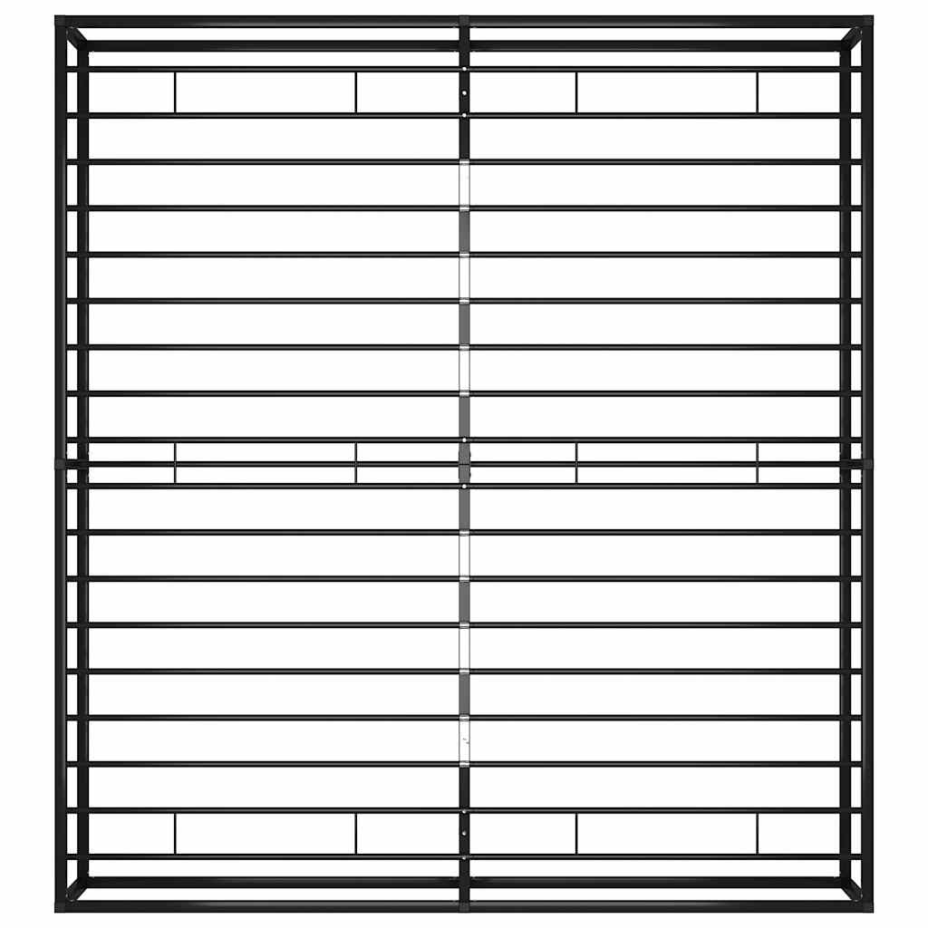 Bed Frame without Mattress Black Metal 160x200 cm