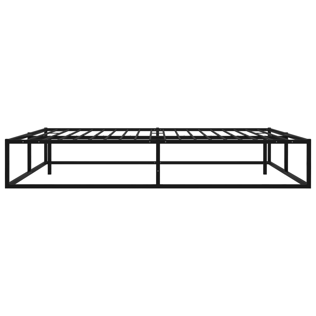 Bed Frame | Black | Powder-Coated Metal | Double | Sturdy | Bed Frame