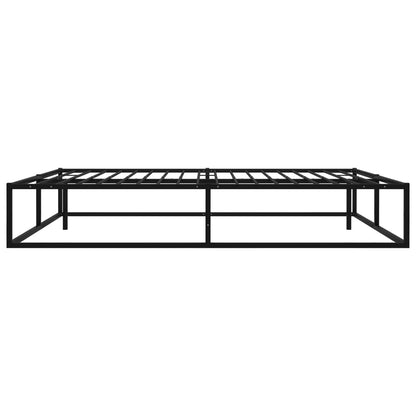 Bed Frame | Black | Powder-Coated Metal | Double | Sturdy | Bed Frame