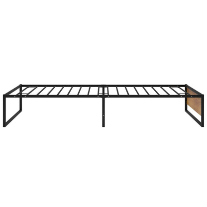 Bed Frame without Mattress Black Metal 100x200 cm