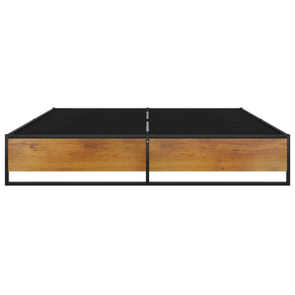 Bed Frame without Mattress Black Metal 180x200 cm Super King