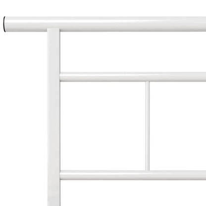 Bed Frame without Mattress White Metal 120x200cm
