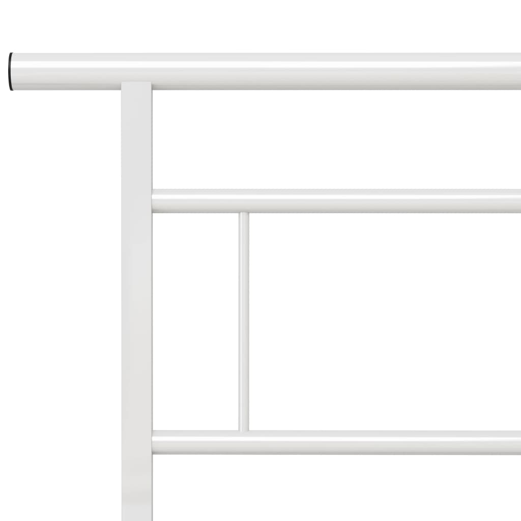 Bed Frame | White | Powder-coated metal, plywood | 140x200 cm | Durable