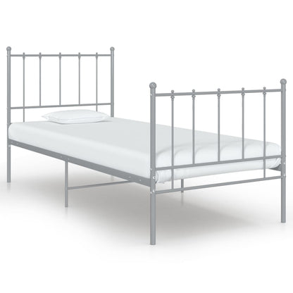 Bed Frame | Grey | Powder-coated metal | Single | Durable