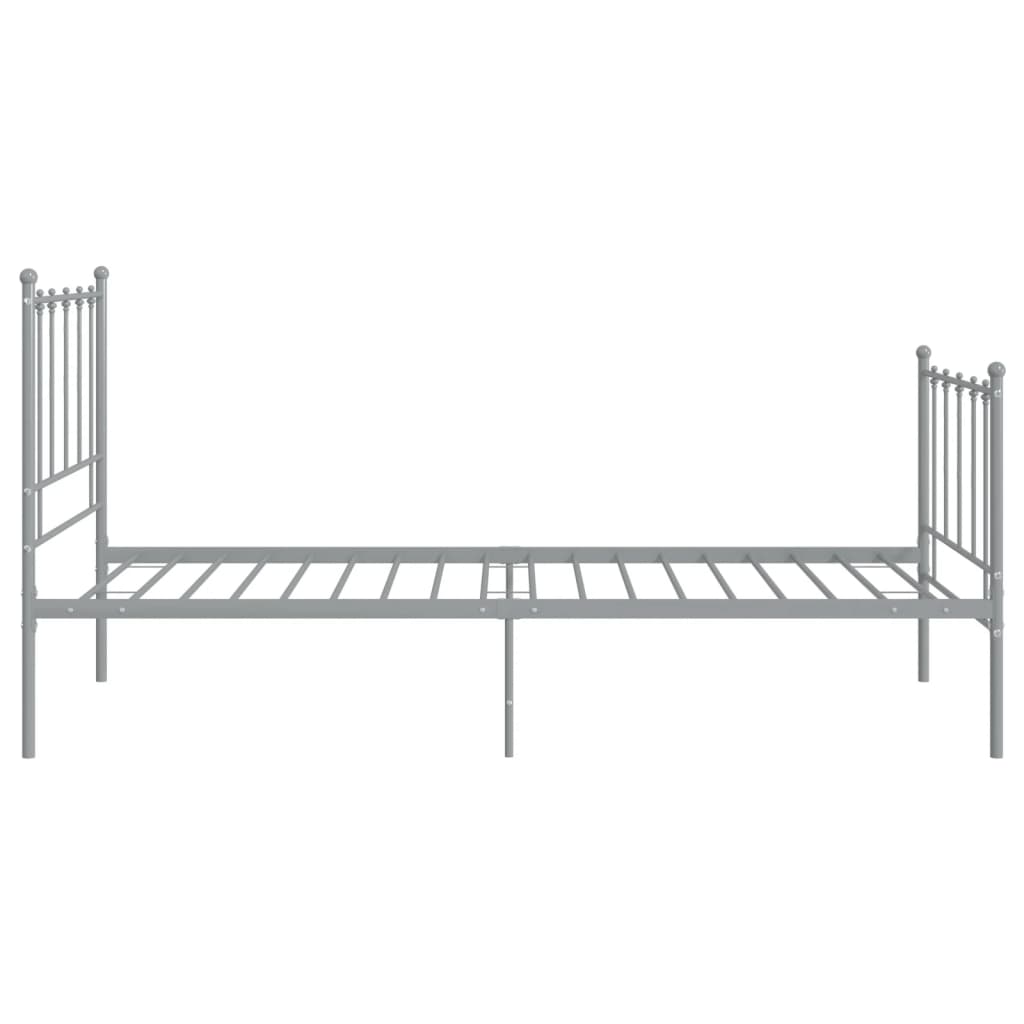 Bed Frame | Grey | Powder-coated metal | Single | Durable
