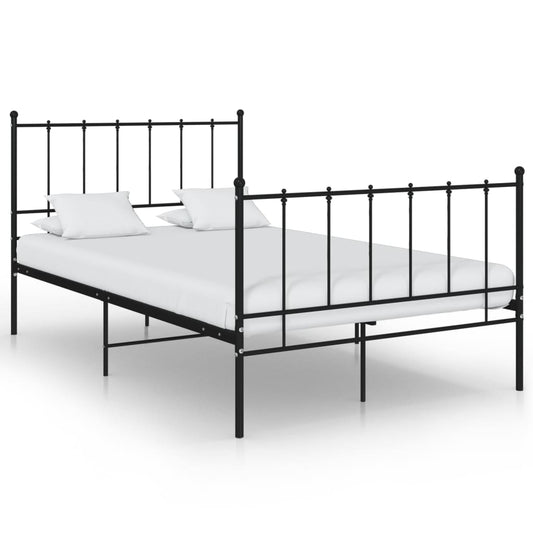 Bed Frame | Black | Powder-coated metal | Double | Durable | Bed Frame