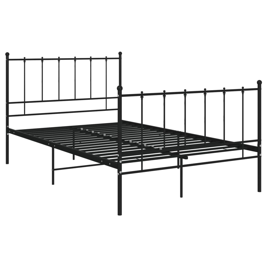 Bed Frame | Black | Powder-coated metal | Double | Durable | Bed Frame