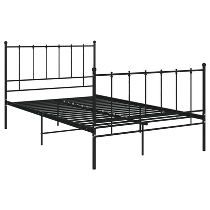Bed Frame | Black | Powder-coated metal | Double | Durable | Bed Frame