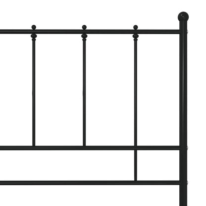 Bed Frame | Black | Powder-coated metal | Double | Durable | Bed Frame