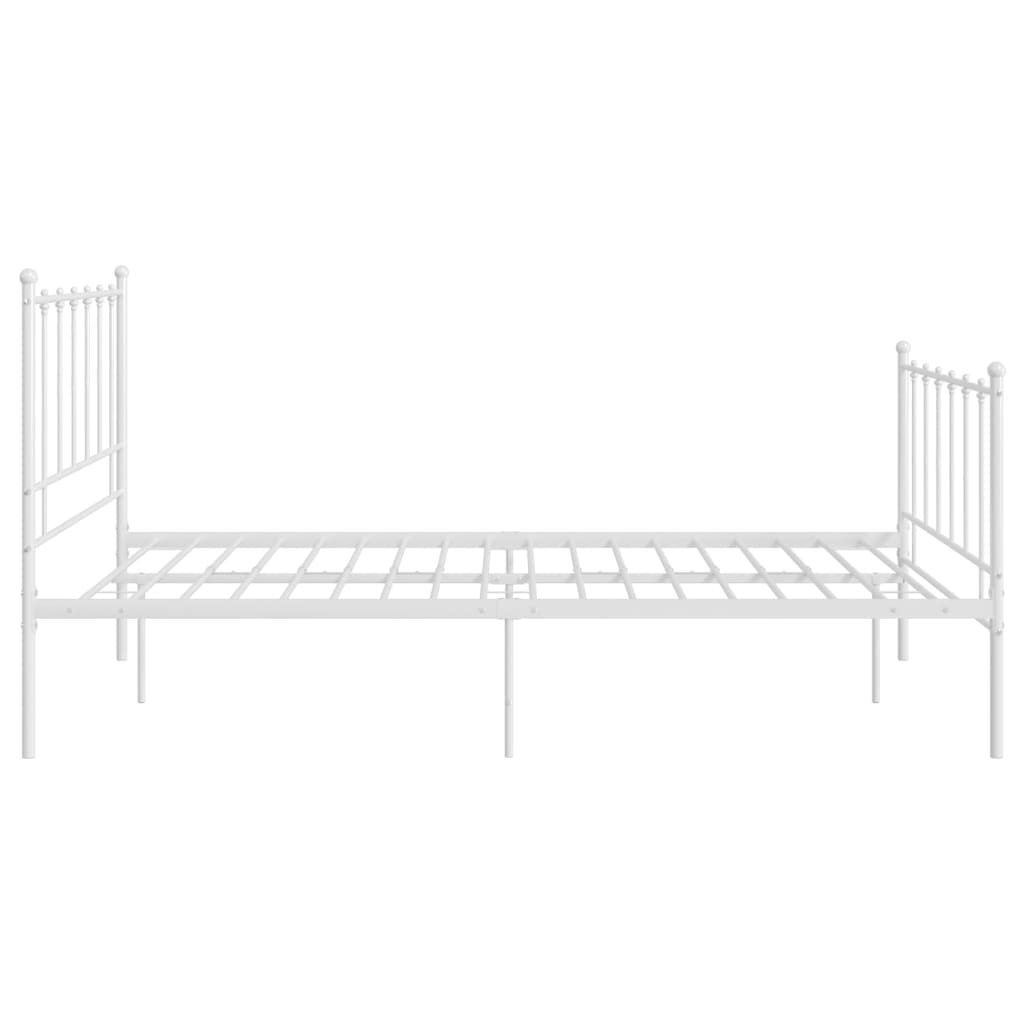 Bed Frame | White | Powder-coated metal | 120x200 cm | Durable