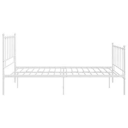 Bed Frame | White | Powder-coated metal | 120x200 cm | Durable