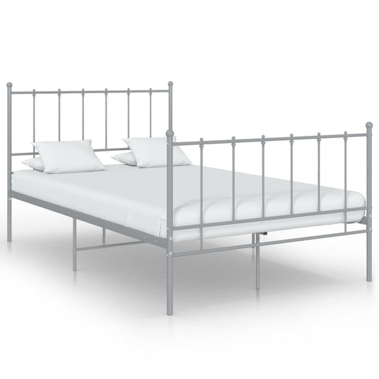 Bed Frame | Grey | Powder-coated metal | Double | Durable | Bed Frame