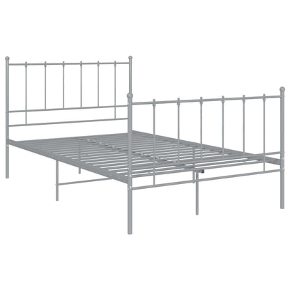 Bed Frame | Grey | Powder-coated metal | Double | Durable | Bed Frame