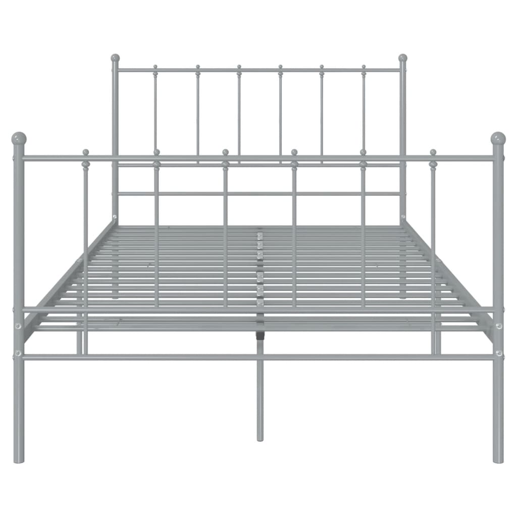 Bed Frame | Grey | Powder-coated metal | Double | Durable | Bed Frame