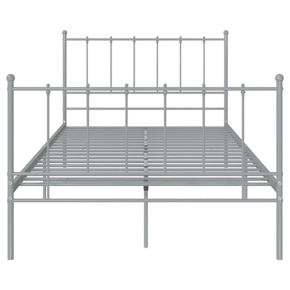 Bed Frame | Grey | Powder-coated metal | Double | Durable | Bed Frame