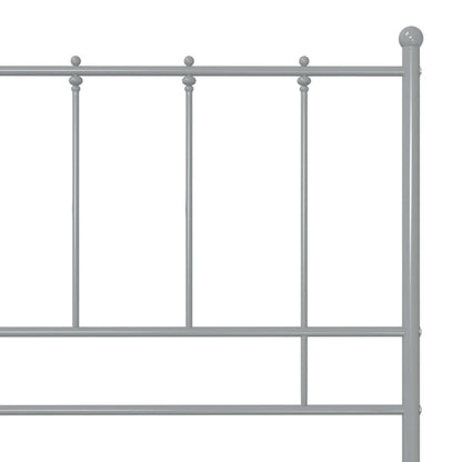 Bed Frame | Grey | Powder-coated metal | Double | Durable | Bed Frame