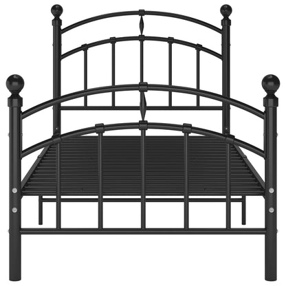 Bed Frame | Black | Powder-coated metal | 100x200 cm | Tough | Bed Frame