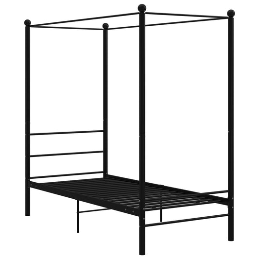 Bed Frame | Black | Powder-coated metal | Single | Durable | Bed Frame