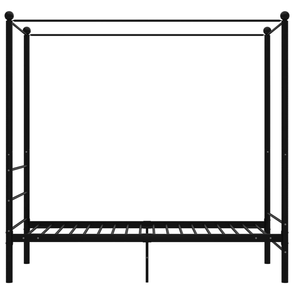 Bed Frame | Black | Powder-coated Metal | Single | Tough | Bed Frame