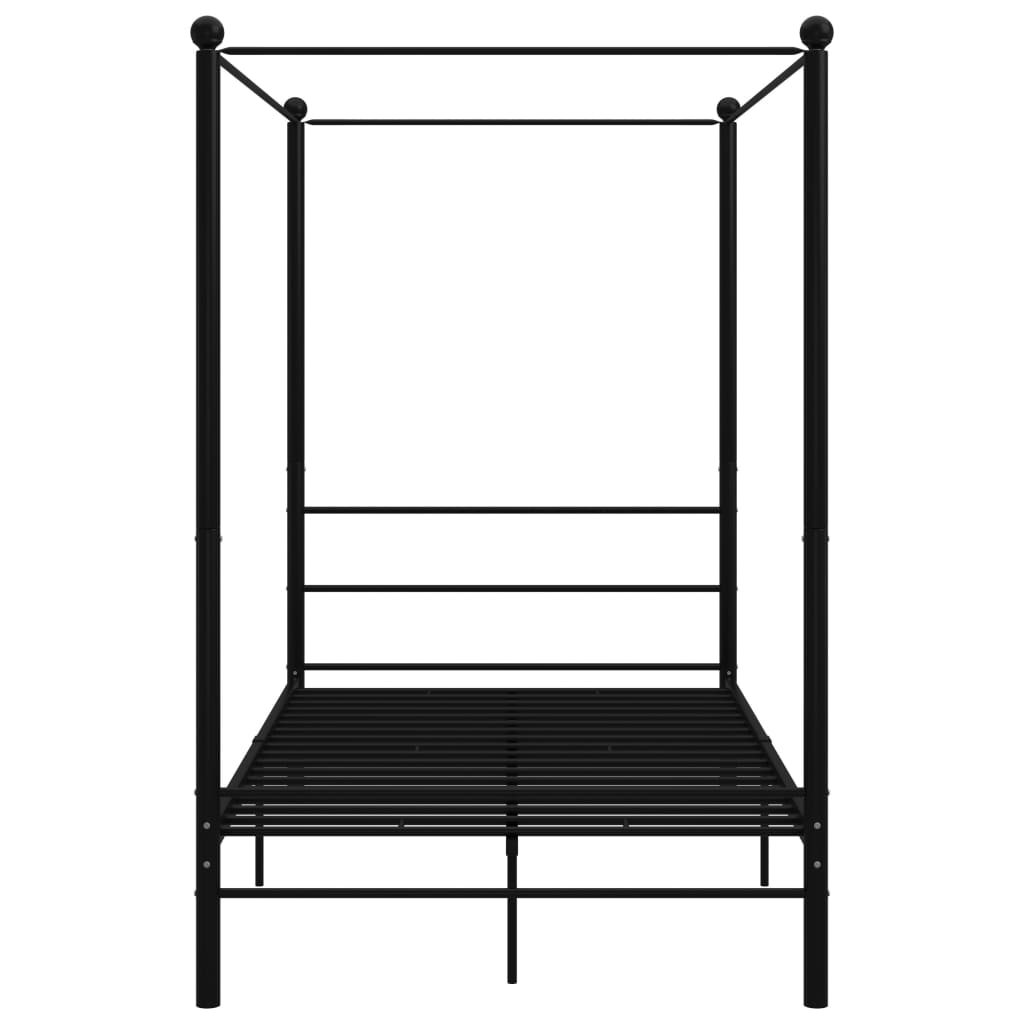 Bed Frame | Black | Powder-coated metal | Double | Classic/Traditional