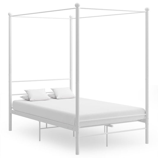Bed Frame | White | Powder-coated metal | 120x200 cm | Bed Frame
