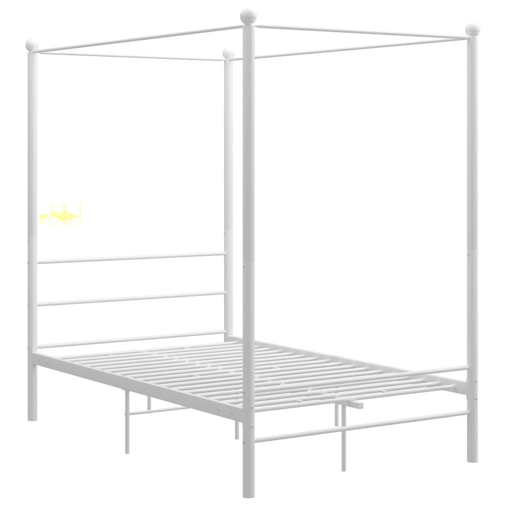 Bed Frame | White | Powder-coated metal | 120x200 cm | Bed Frame