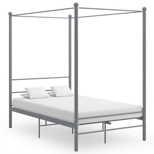 Bed Frame | Grey | Powder-coated metal | Double | Durable | Bed Frame