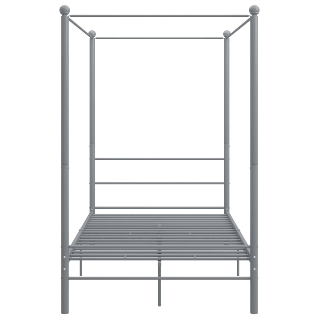 Bed Frame | Grey | Powder-coated metal | Double | Durable | Bed Frame
