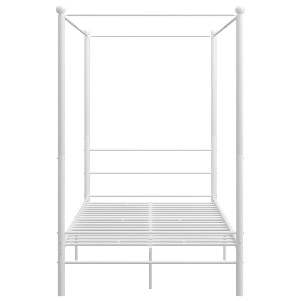 Bed Frame | White | Powder-coated metal | 140 x 200 cm | Bed Frame
