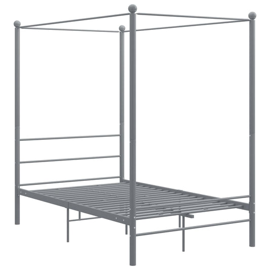 Bed Frame | Grey | Powder-coated metal | 140x200 cm | Bed Frame
