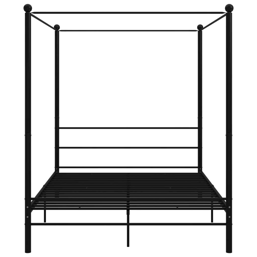Bed Frame | Black | Powder-coated metal | Double | Durable | Bed Frame