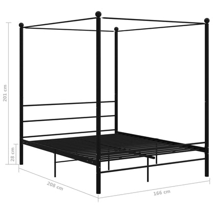 Bed Frame | Black | Powder-coated metal | Double | Durable | Bed Frame