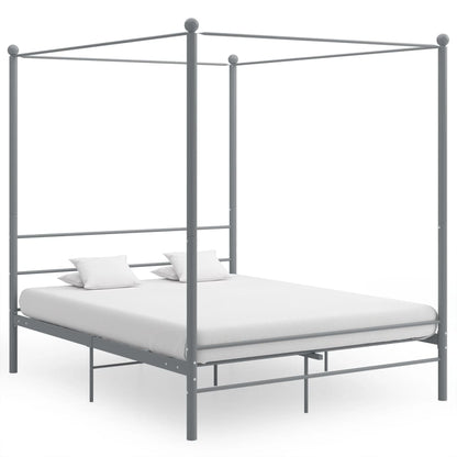 Bed Frame | Grey | Powder-coated metal | Double | Classic/Traditional